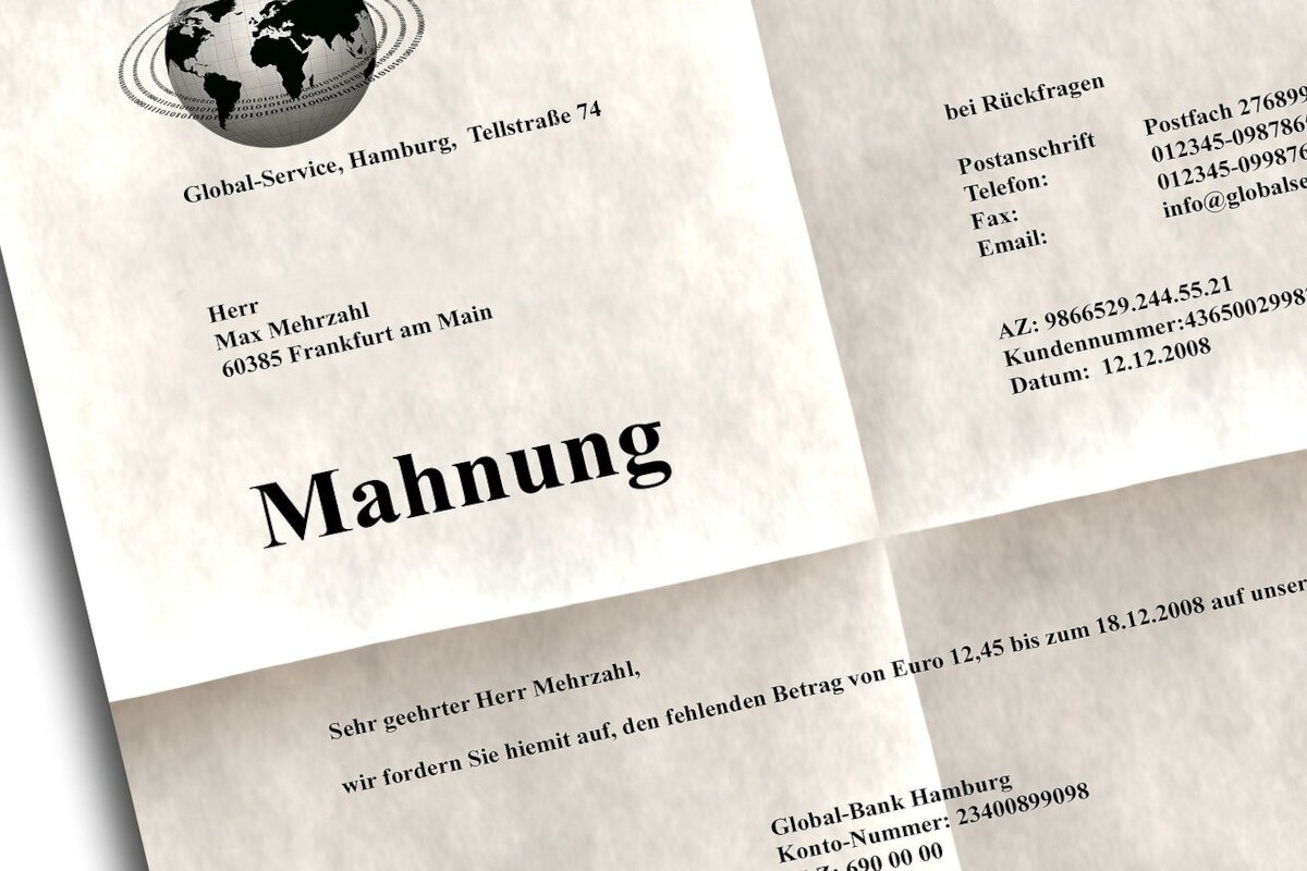 Mahnung Brief