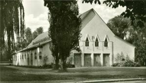 Scheffelhalle Singen auf Postkarte